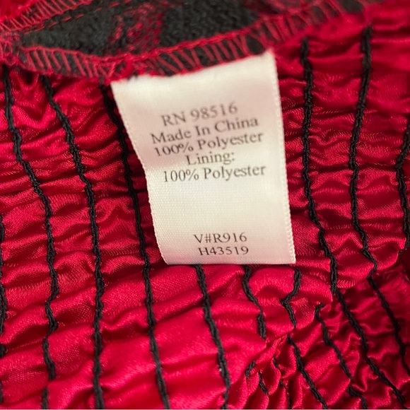 Coldwater Creek Red Mesh Polka Dot Dress New with Tags Sz 12 - Picture 8 of 10